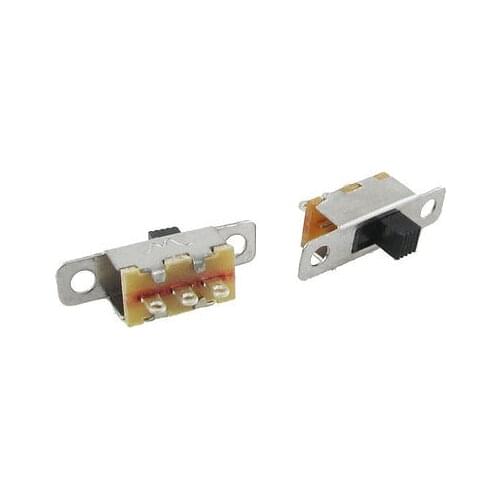 100pcs 3mm Height Knob 3 Pin 2 Position 1P2T SPDT Panel Slide Switch 0.5A 50V DC SS12F15-G3