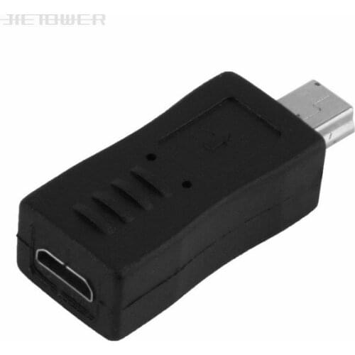 100pcs/lot Wholesale Micro USB Female To Mini USB Male Adapter Connector Converter Adaptor Brand Newest for Mobile Phones Black