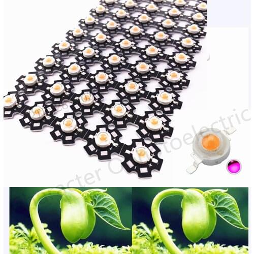 100pcs New Arrival 1W 3W full spectrum led chip 400nm~840nm with bridgelux for medical plant grow ,suit for all stage with pcb