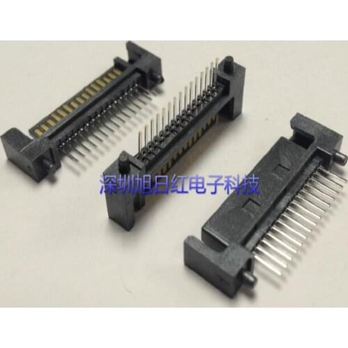 15Pin SATA hard disk interface male socket connector 180 degrees leg DIP