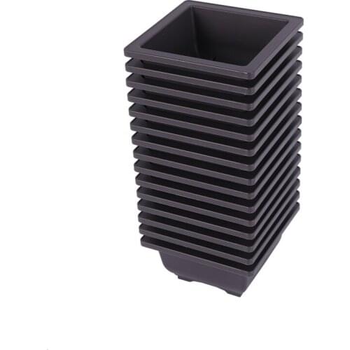 15 PCS 4.7 Inch Flower Pot, Square Plastic Bonsai Training Pot, Flower Succulent Flower Pot Container, for Garden, Interior, Hom