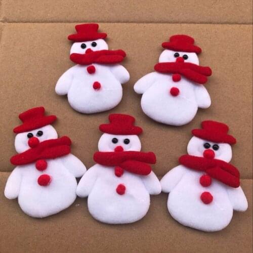 20PCS/LOT Merry Christmas decoration snowman applique Christmas ornament diy craft candy gift box bags accessory home