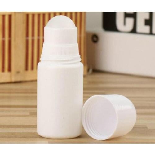 30ml 50ml 100ml White Plastic Roll On Bottle Refillable Deodorant Bottle Essential Oil Perfume Bottles DIY Personal Cosmetic Con