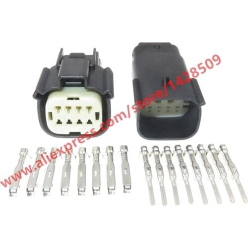 5 Sets 8 Pin Automotive Electrical Headlight Light Socket Auto Plug For Ford Chevrolet 33472-0801 33482-4801