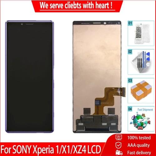 6.5'' Orig For Sony Xperia 1 X1 XZ4 J8110 J8170 J9110 J9150 LCD Display Touch Screen Digitizer Assembly Replacement Free Tools