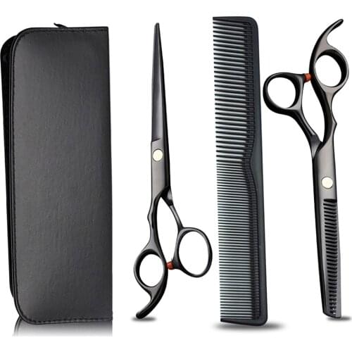 6 inch Professional Hairdressing Scissors Cutting Thinning Styling Tool Set Hair Scissors Stainless Steel Flat Teeth Blades