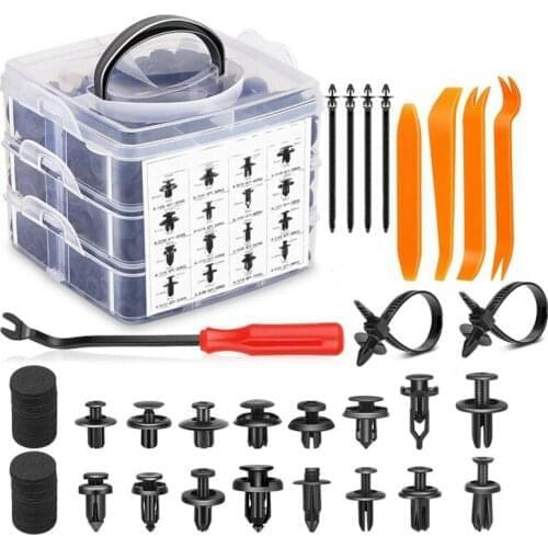 620pcs/726pcs Car Retainer Clips Auto Fastener Clip Mixed Car Body Plastic Push Retainer and Screwdriver Accessories repair