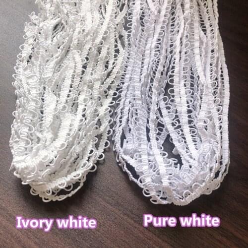 9Yard/Lot Wedding Dress Coat Shirt Collar Back Elastic Buckle Rope Manual DIY Buttonhole Clothes Accessories CR2577
