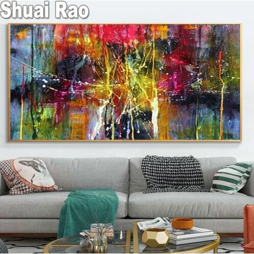 Abstract Painting Colorful Diy diamond painting for Living Room Office Bedroom Modern 5d full Square/round diamond embroidery