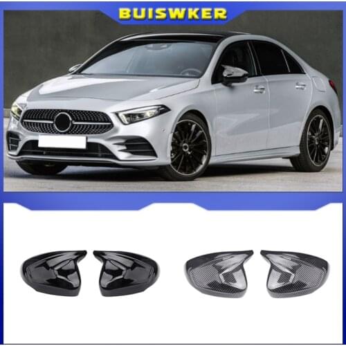 Black Side Mirror Cover Caps for Mercedes Benz W177 A Class 2018 2019 2020 A220 A180 A250 A200 V177