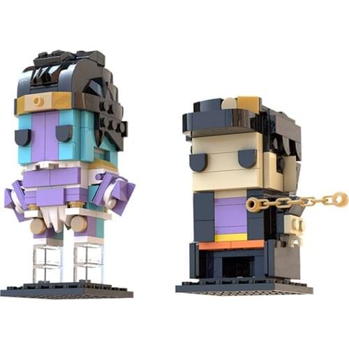 Classic Funny Adventure Cartoon Character Building Block Toy Substitute Gentleman Spirit Jotaroals Star Platinum Model DIY Brick