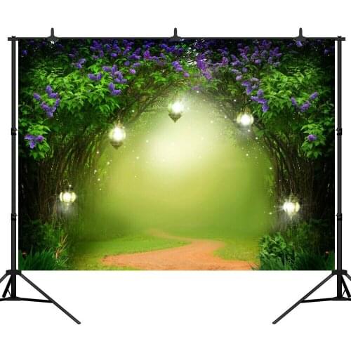 Photography Backdrops Garden Enchanted Forest Grass Birthday Party Backgrounds