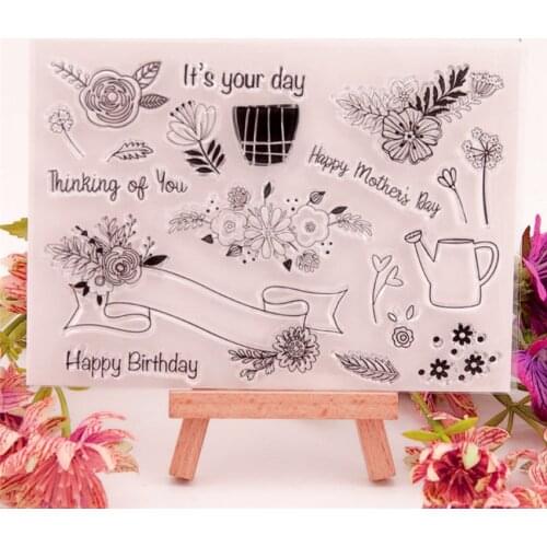 Hot sale gardening Transparent Clear Stamps / Silicone Seals Roller Stamp for DIY scrapbooking photo album/Card Making