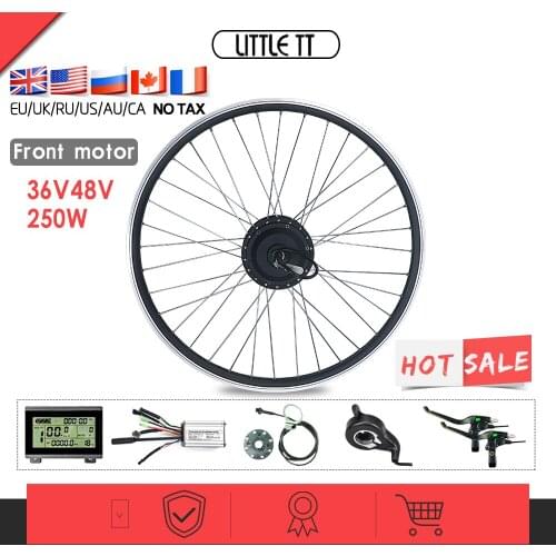 EBike Conversion Kit 36V 48V 250W Front Bicycle hub Motor Wheel 16-29 inch 700C with Display Electric bike Conversion Kit