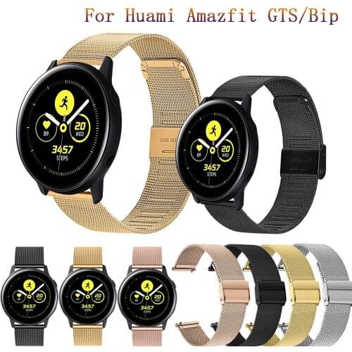 Luxury Milanese strap For Garmin Forerunner 245 245M For Huami Amazfit GTS Bip 20mm bracelet For Galaxy Watch Active/watch3 41mm
