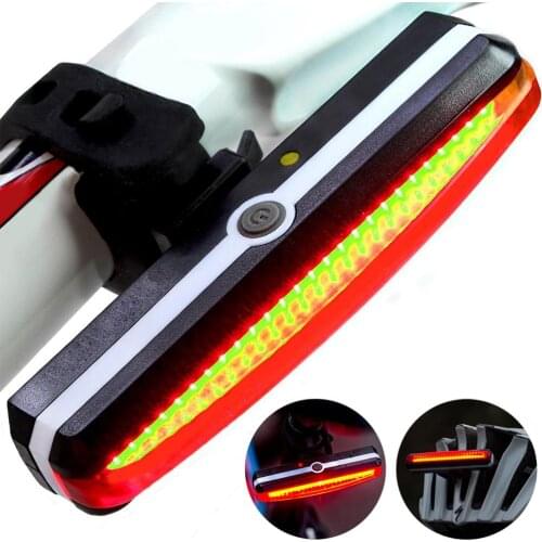 MTB Bike USB Rechargeable Highlight- Tail Light Strobe Warning Lamp Flashlight
