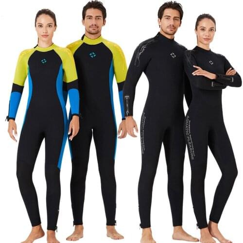 Mens 3mm Full Wetsuit Womens, Divie Suit Back Zip Wetsuit for Scuba Diving Snorkeling Surfing Swimming Super Stretch