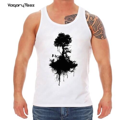 New Fashion Ink Dragon singlet Men Summer Tank tops Last Tree Standing printed male Waistcoat casual Streetwear Vest