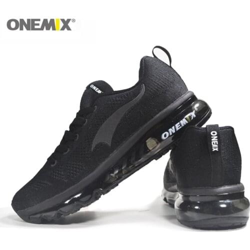 ONEMIX Mens Running Shoes For Men Air Cushion Nice Zapatillas Athletic Trainers Black Sports Designer Outdoor Jogging Shoes Run
