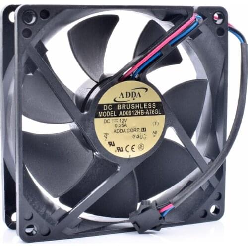 Original AD0912HB-A76GL 9cm 9025 12V0.25A ARK-6000 central control unit cooling fan