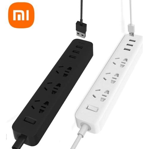 Original Xiaomi Smart Home Electronic Power Strip Socket Fast Charging 3 USB + 3 Sockets Standard Plug Interface Extension EU UK