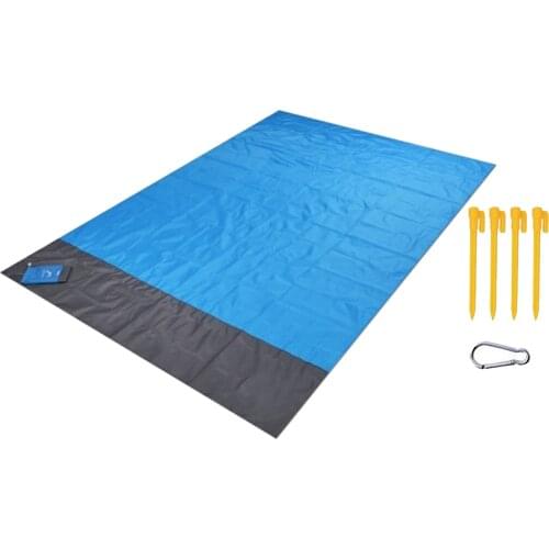Sand Proof Beach Blanket Durable Nylon Compact Picnic Sheet Mat Travel Camping Music Festivals
