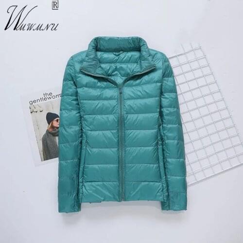 Casual Winter Plus Size Down Jacket Women Snow Wear Ultra Light Quilted Jacket Student Loose Fashion Stand-Up Collar Puffer Coat