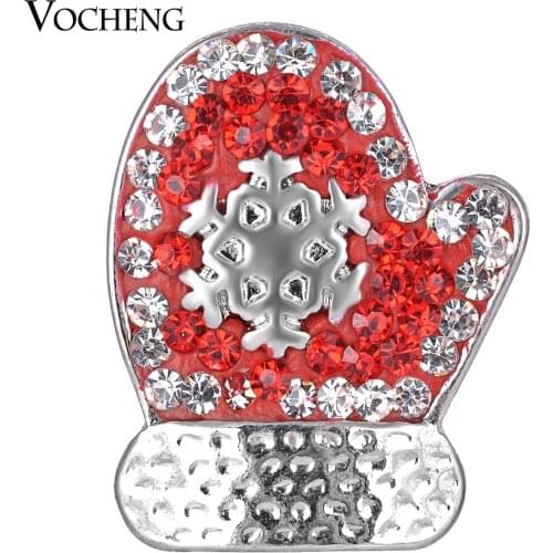 Christmas Gift Glove Vocheng Ginger Snaps 18mm 4 Colors Filled Crystal Vn-1605