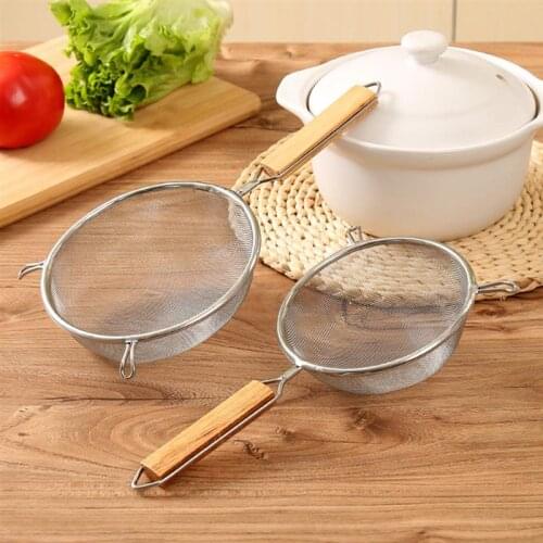 Mesh Strainer Stainless Steel Wire Fine Oil Strainer Flour Colander Handheld Sifter DIY Kitchen Cooking Tools For Filtering Food
