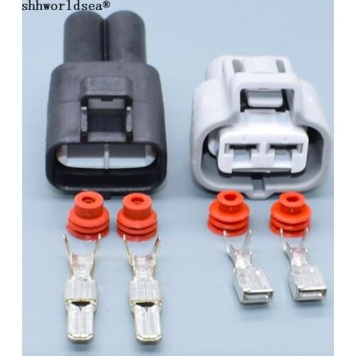 Shhworldsea 2 Pin female 4.8mm Auto water jet motor plug,washer pump 6189-0425 connector for Toyota crown, Lexus Highlander