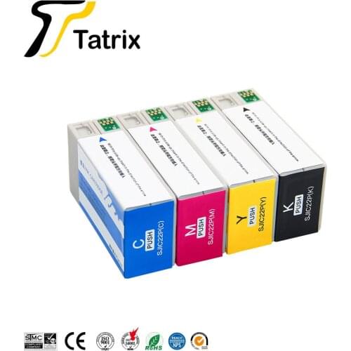 Tatrix Compatible for Epson TM-C3500 Color label printer SJIC22P Compatibl Ink Cartridge SJIC22P Pigment Ink Cartridge