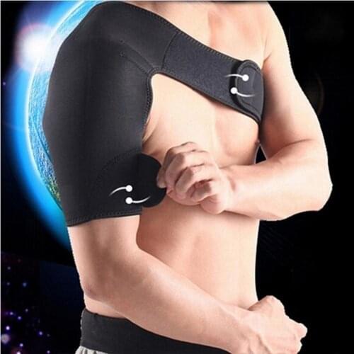 Unisex Adjustable Elastic Sport Pain Relief Single Shoulder Protector Brace Support Strap Wrap Belt Band Pad Back Brace