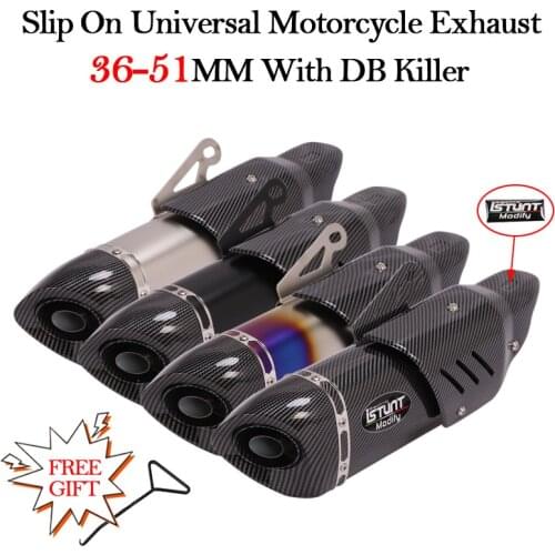Slip On Universal Motorcycle Exhaust Pipe Modified 51MM DB Killer Bike Escape Muffler Scooter For YAMAHA R3 R25 NC700 Z900 RC390