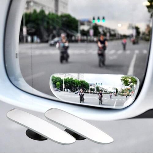 2Pcs 360 Degree Rotating Adhesive Universal Car Wide Angle HD Rear View Mirror Car Accessories