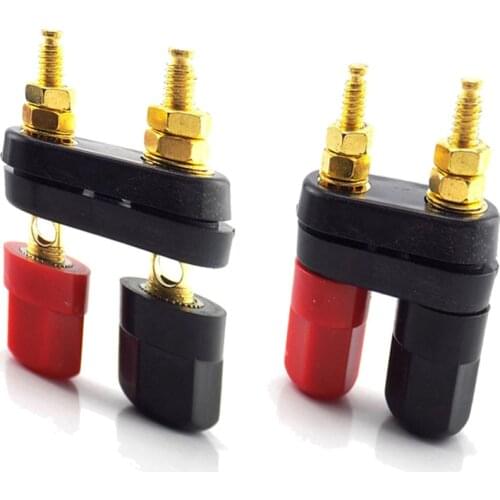 1pcs 4MM Banana Plug Connecter Gold Plate metal Binding Post in Wire Connectors Speakern Terminal DIY Connectors