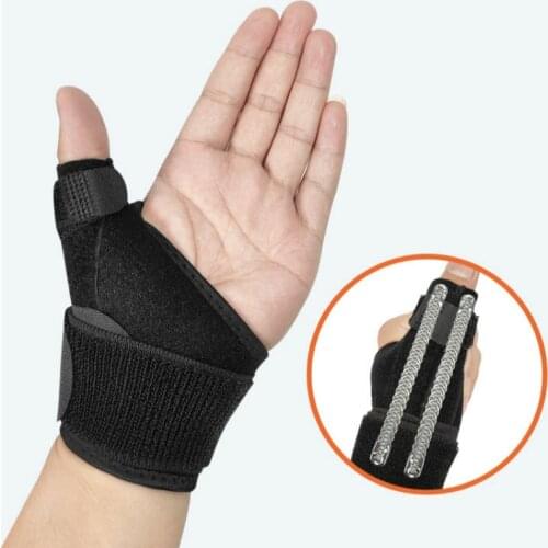 1pcs Splint Thumb Brace Splint 2 Springs Support Thumb Trigger Finger Wrist Wraps for Wrist Stabilizer Left Right Hand Men Women