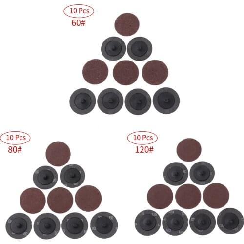 10Pcs 2 Inch Sander Disc Quick Change Sanding Discs Abrasive Polish Pad Plate Polish Finish Burr Rust Paint Removal Sandpapers