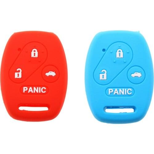 10pcs Car Styling Silicone Key Case For HONDA Accord CR-V CRV Civic Pilot Remote 3 Buttons Cover Key Case