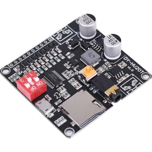 12V/24V power supply 10W/20W Voice playback module supporting TF card MP3 music player mcu I0 trigger UART control