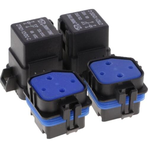 2 Set Universal Car Motorcycle Boat Automotive 40A 12V 5Pin Relay Socket Terminals Kit