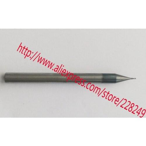 2pcs 0.3mm hrc55 D0.3*D4*50 2 Flutes Micro Grain Spiral Bit Milling Tools Carbide CNC Endmill Router bits