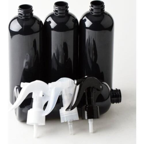 3pcs/set 300ml Black Refillable Empty Spray Bottle Hand Buckle Fine Mist Beauty Salon Barber Spray Bottles Pouring Vase Tools