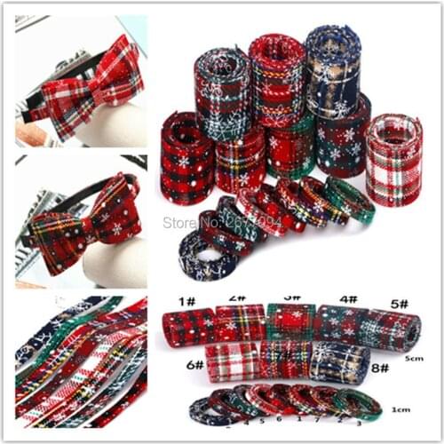 5Meter/Lot 10mm 25 50mm DIY Manual Material Christmas Ribbon Decoration Snow Fabric Chirstmas Ribbon for DIY Hairbow Accessories