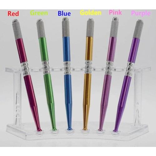 50Pcs Microblading eyebrow tattoo pigments permanent makeup pen microblading stainless steel handmade manual tattoo pen