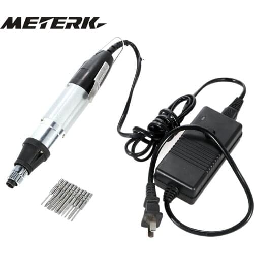 AC110-220V battery screwdriver DC Powered Electric Screwdriver with 10pcs Bits Stepless Speed Regulation Repair Tool