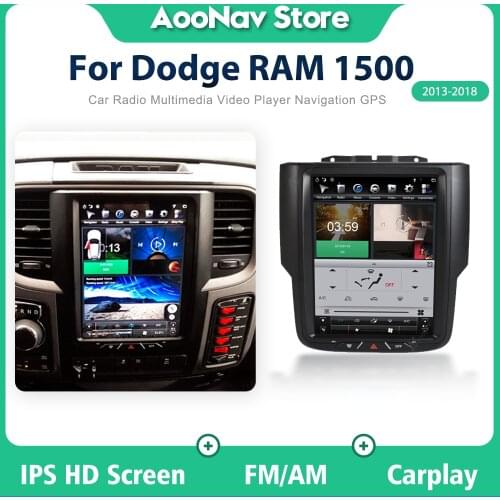 Tesla style 10.4 inch vertical Screen IPS car radio multimedia stereo Android For-Dodge RAM 1500 2014 2015 2016 2017 2018