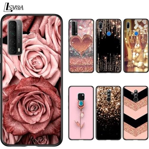 Love Rose Gold Style For Huawei Mate 40 RS 30 20 20X 10 P Smart 2021 2020 Z S Pro Plus Lite 2019 2018 Phone Case
