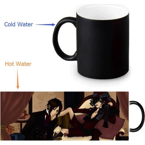 Black Butler mug 11 OZ/350ml Magic coffee mugs novelty heat changing color transforming Tea Mugs