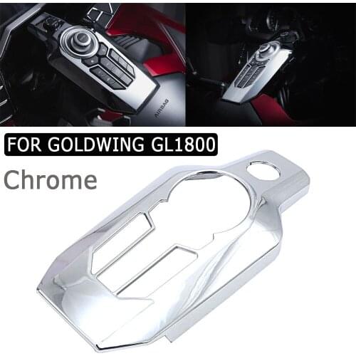 For Honda Goldwing GL 1800 GL1800 2018 2020 19 Chrome Central Console Button Decoration Cover Center Console Switch Panel Cover