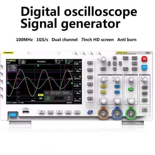FNIRSI-1014D Digital Oscilloscope 2 in 1 Dual Channel Signal Generator 100MHz Bandwidth 1GSa/s Sampling Rate Oscilloscope Kit